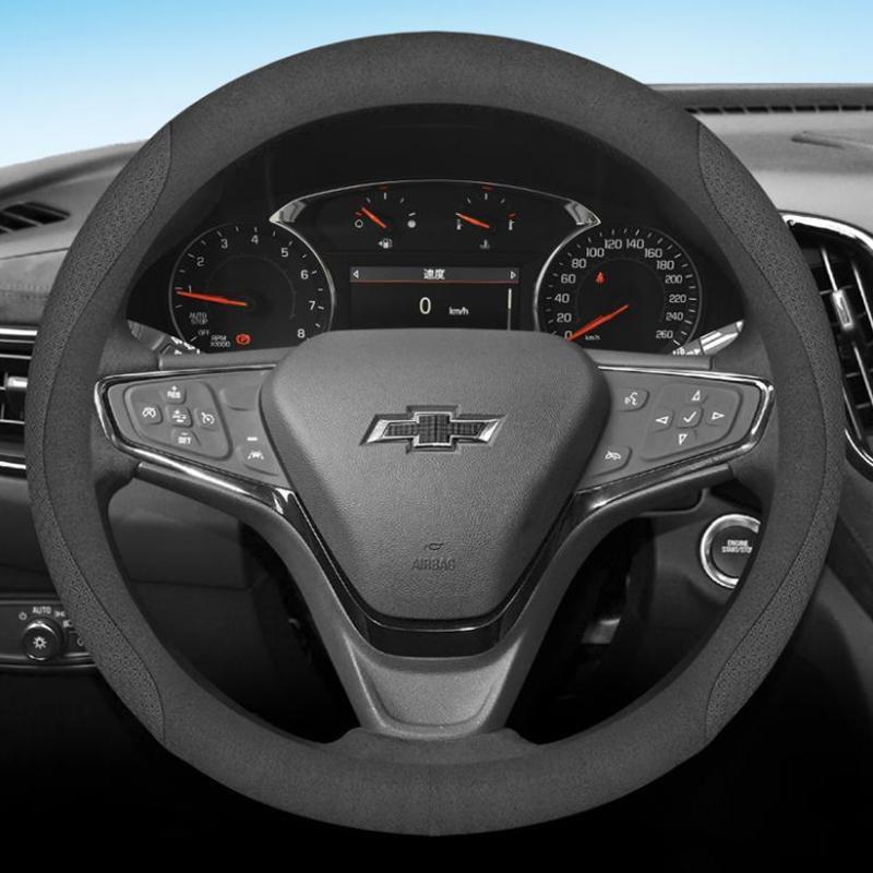 Leather Car Steering Wheel Cover for Chevrolet Aveo Onix S10 Max Spin Equinox Sail Trax Groove Captiva 2025 Accessories