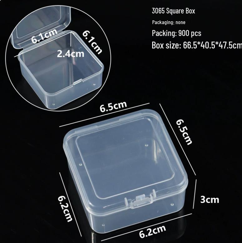 Prostokątne Półprzezroczyste Plastikowe Pudełko do Przechowywania z PP z Pokrywką na Biżuterię i Małe Części