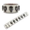 European and American skull buckle rhinestone bracelet, personalized diamond-encrusted PU leather jewelry