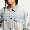 Adidas Originals Casual Polo Collar Long Sleeve Denim Jacket Women Jackets Light-Denim-Blue JX9209