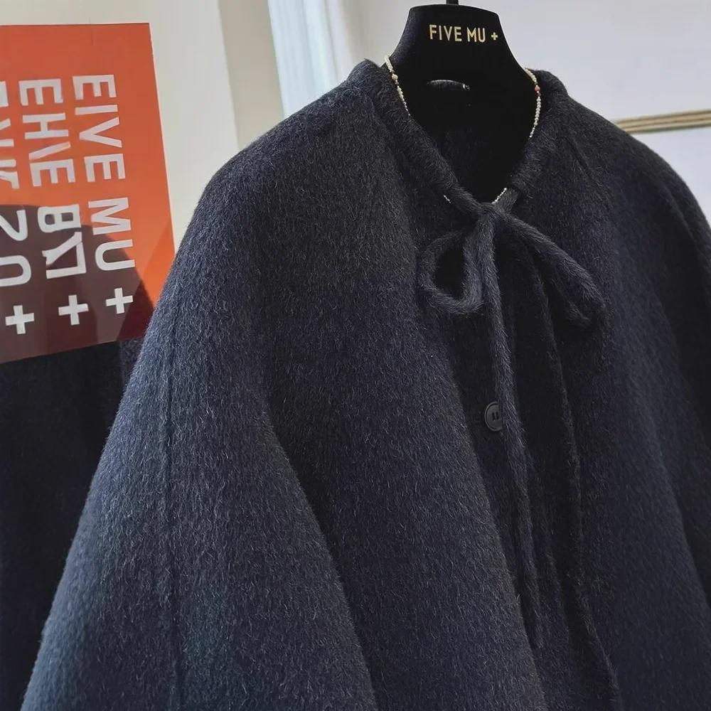 Damenmantel im koreanischen Stil mit Wollmischung - Neue Herbst-/Winterkollektion, Schick & Elegant, Kleine Größe.