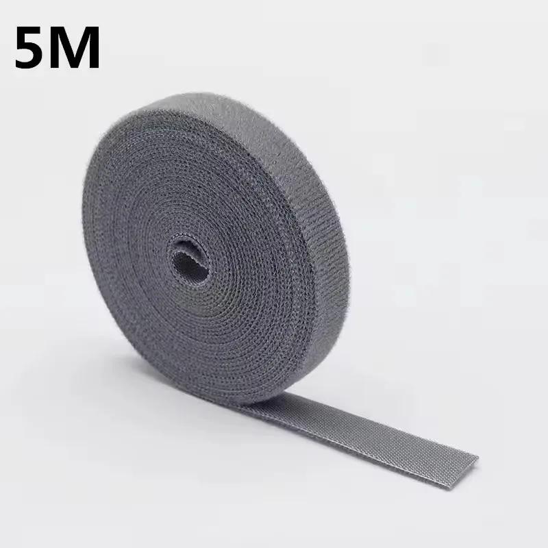 1/5M Cable Ties Reusable Adhesive Hook Loop Bundle Fastener Nylon Strap Organizer Self Clip Holder Management Straps Wire Tie