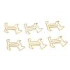 100pcs Dog Shape Paper Clips Crtively Cute Plated Metal Bookmark Paper Clips for Students Stationery