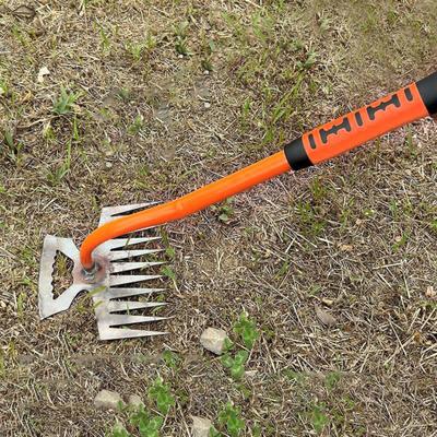 Handheld Weed Puller Gardening Hand Weeder Steel Weed Remover with Long Handle Manual Uprooting Weeding Tool for Garden Yard Lawn