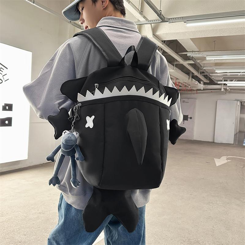 Cute Shark Shape Backpack - Unisex Cartoon Casual Backpack