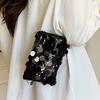 Fashion Trend Sequined Chain Shoulder Bag Small Square Tote Bag Simple Versatile Spice Girl Going Out Casual Messenger Bag Women
