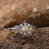 Inel de comoară natural colorat High Sense Light Luxury placat cu argint sterling S925 aurit 18K Inel pentru degetul arătător Bijuterii de nișă Femei