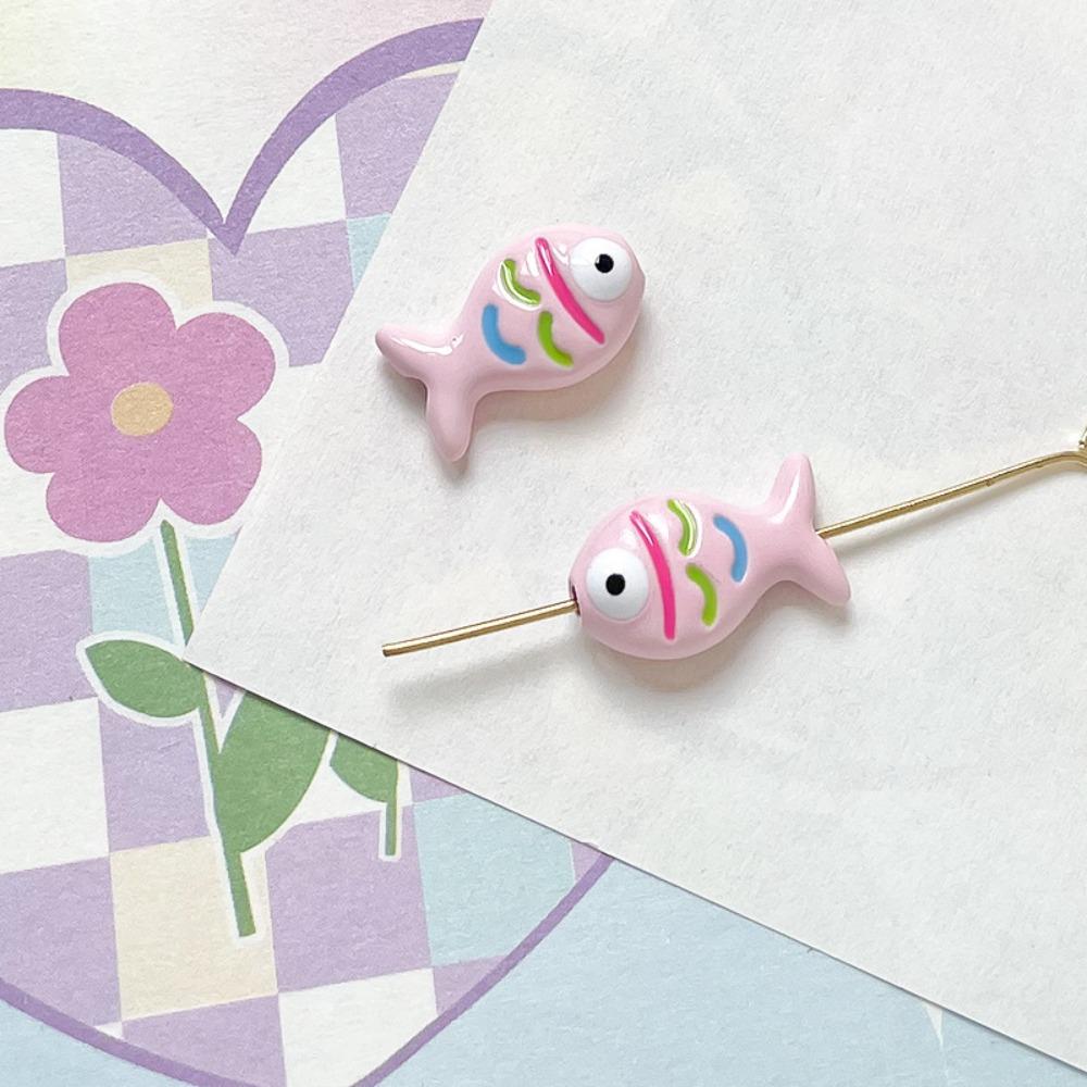 10pcs Handmade Craft Mini Fish Beads Cartoon Jewelry Making Material Bracelet Making Kit