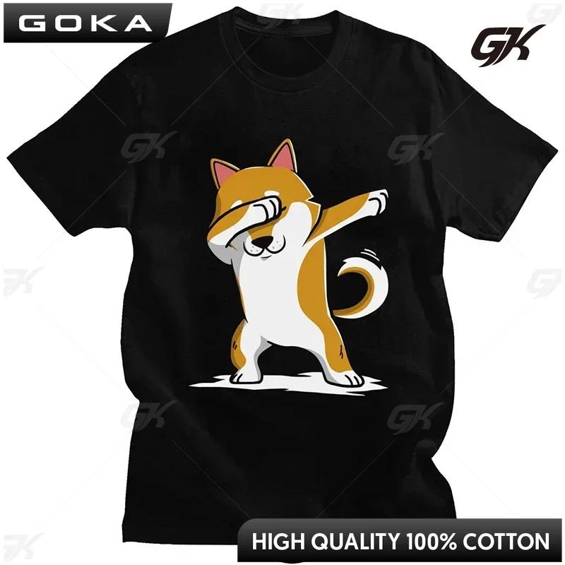 

Casual Streetwear Soft Tshirts Funny Shiba Inu Graphic Cartoon Men T Shirt Short Sleeve Humor Japanese Dog Printed Women Clothes 4XL