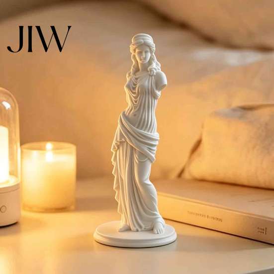 Photography Prop Statue 3D Printed Minimalist Goddess Sculpture, Retro European Armless Statue, Classical Housewarming Present for Art Lovers Figurine