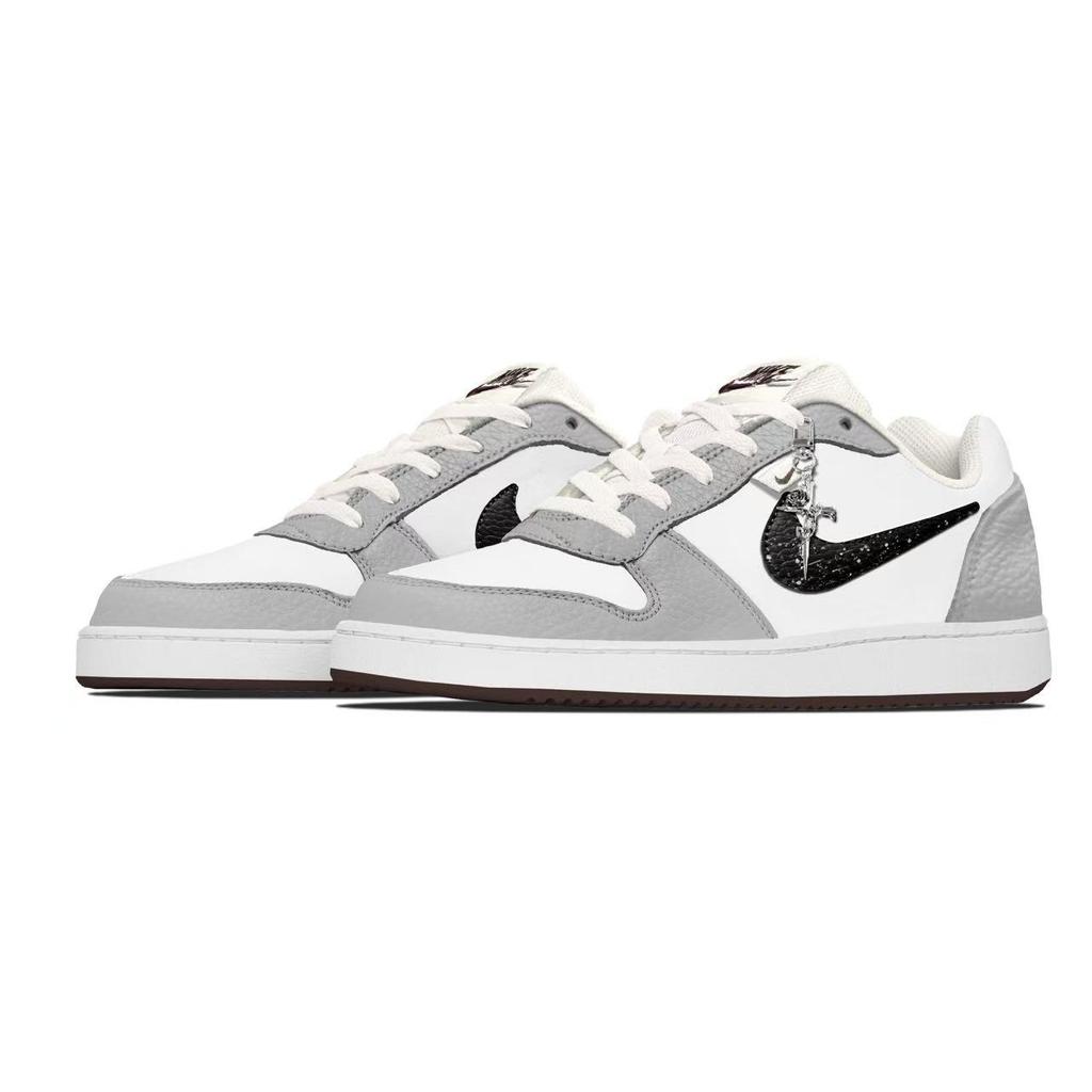 Nike EBERNON Shadow Wind Seiko Leather Waterproof Cushioning Abrasion Resistant Low Top Skateboard Shoes Men's IM3370-121(Team93-S-BOX)