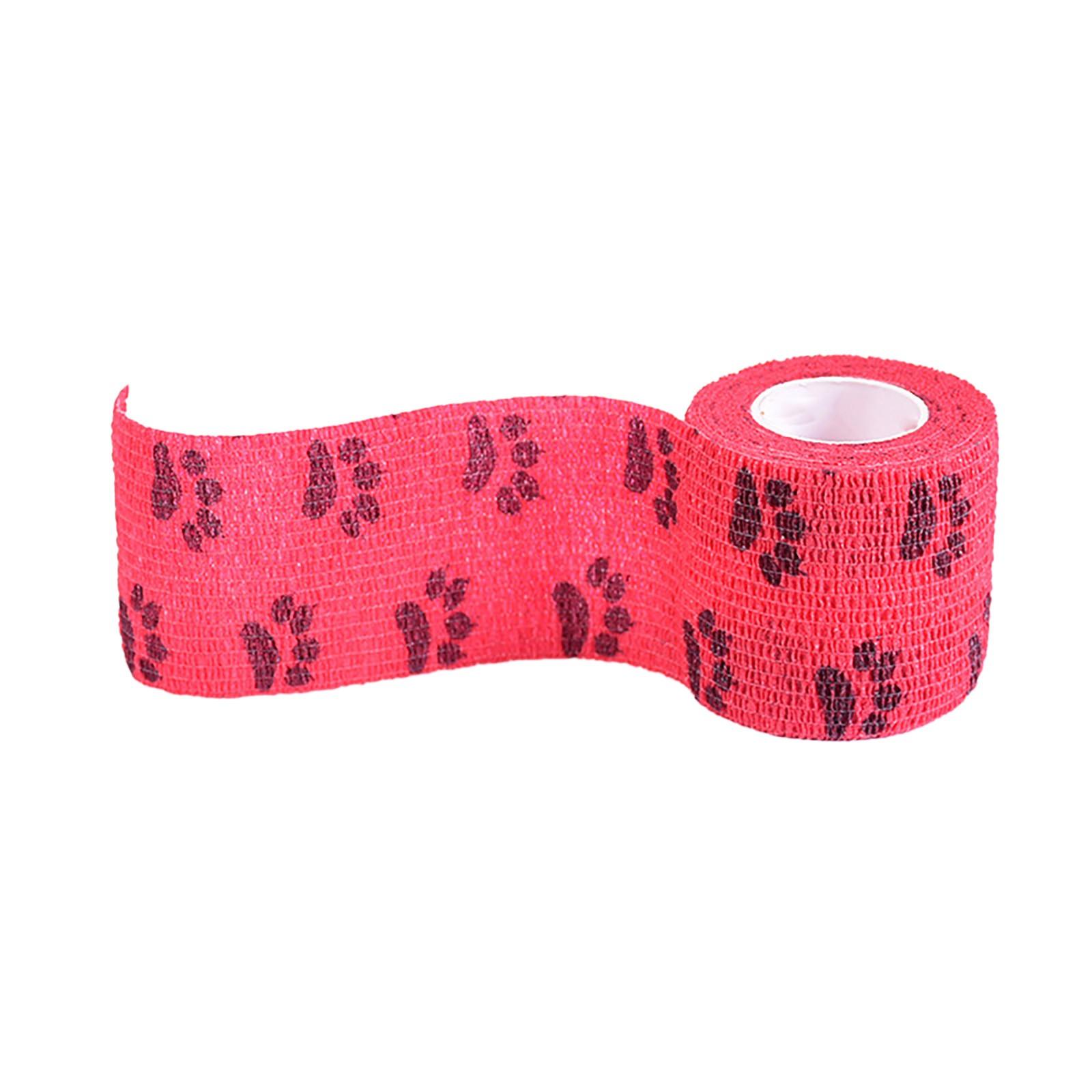 (H096)Серия Cat S Paw различных нетканых спортивных защитных самоклеящихся повязок красный