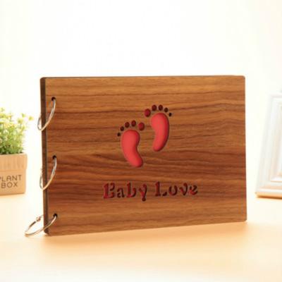 Album fai da te intagliato in legno da 10 pollici di alta qualità, album in legno per bambini, regalo creativo