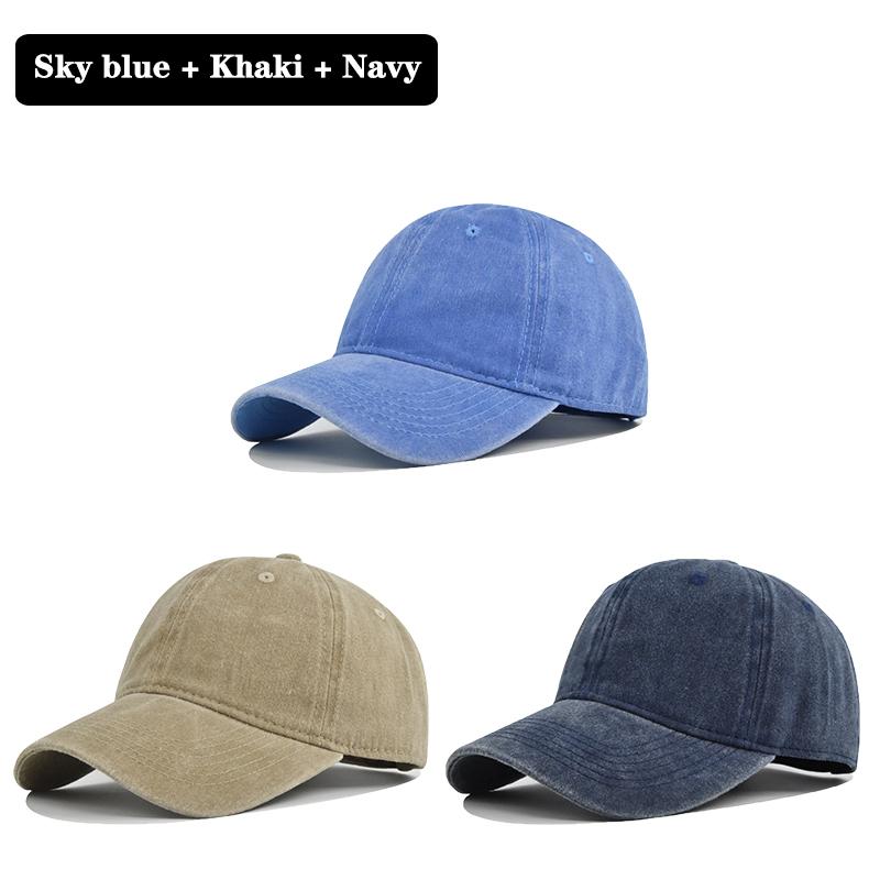 Men Women Baseball Cap Casual Unisex Baseball Cap Vintage Washed Cotton Fits Breathable Adjustable Solid Hip-Hop Dad Hat