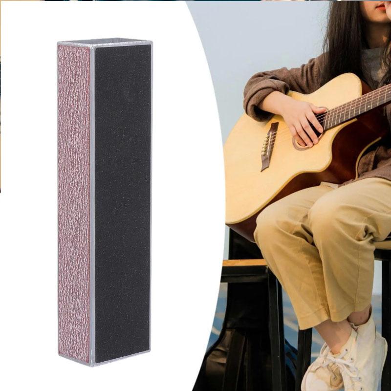 Guitar Fret Leveling Bar, Four-Sided Sandpaper, Sanding Tool for Electric Guitars, Basses, and Acoustic Guitars