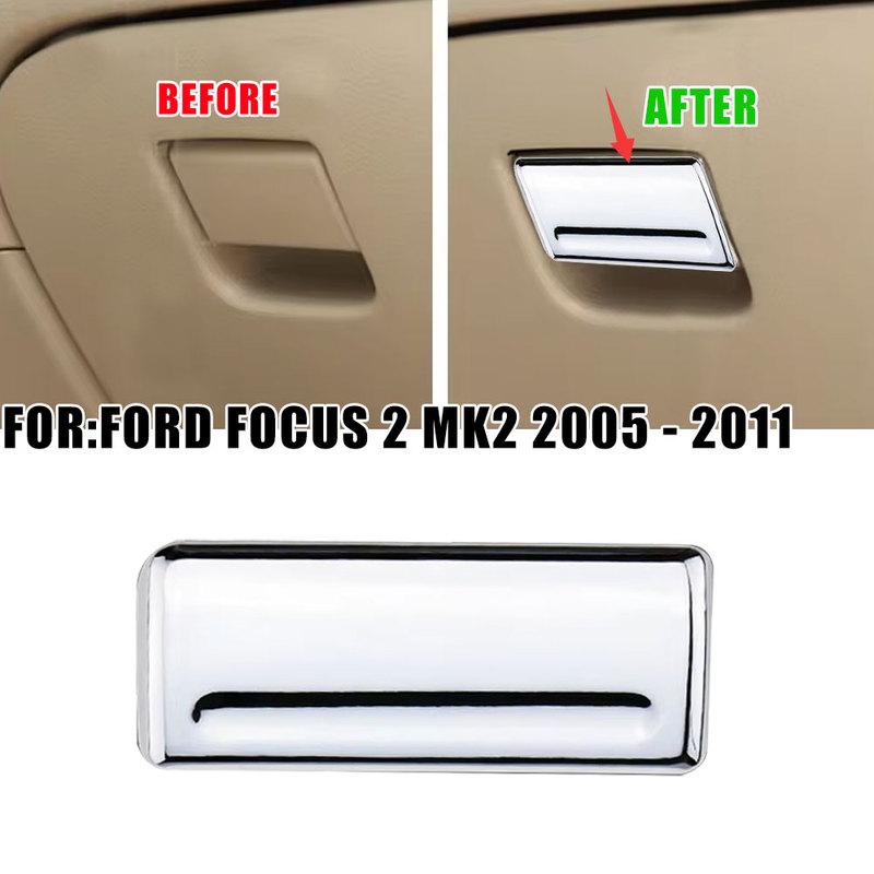 1pc Car Storage Box Decorative Trim Sticker Glove Box Buckle Handle Cover Auto Accessories for Ford Focus 2 MK2 2005 - 2011