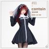 Halloween Costume Gothic Ghost Bride Costume Dark Wind Cross Nun Witch Costume Vampire Show Costume