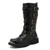Men's Large High-Top Martin Boots - Trendy, Versatile Leather British Style with Side Zip