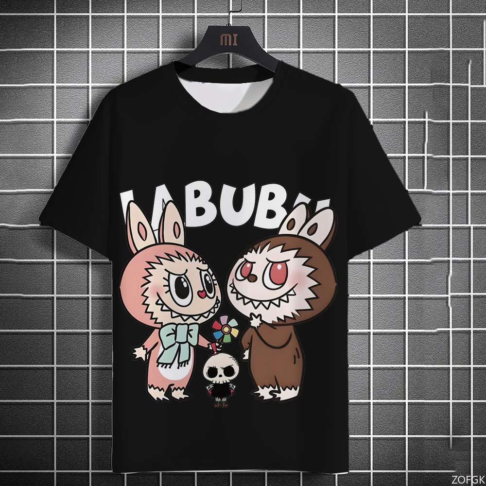 Summer Fashion 3D Cartoon Pull Cloth Cute Printed Short Sleeved Comfortable Casual Round Neck Loose T-shirt