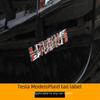Tesla Model 3/Y/S/X Metal Letter Tail Plaid Label Accessory