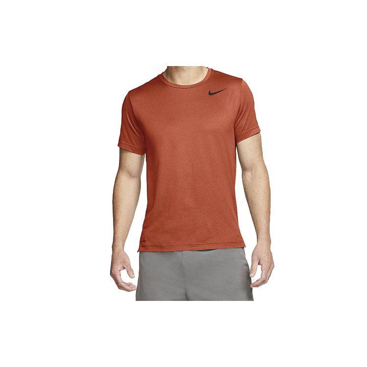 Nike T Shirts Men's Orange Crew Neck Moderate Straight Fit CJ4612-895
