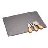 Natural Slate Board with 3 Stainless Steel and Acacia Wood Cheese Knives Artesà