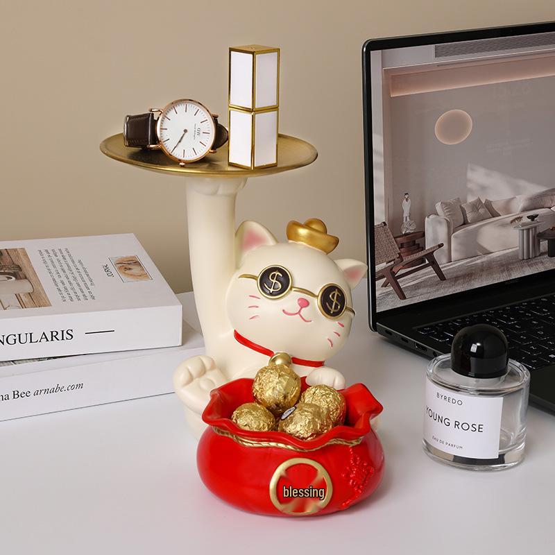 Creative Lucky Cat Key Holder: Entryway Decor & New Home Gift
