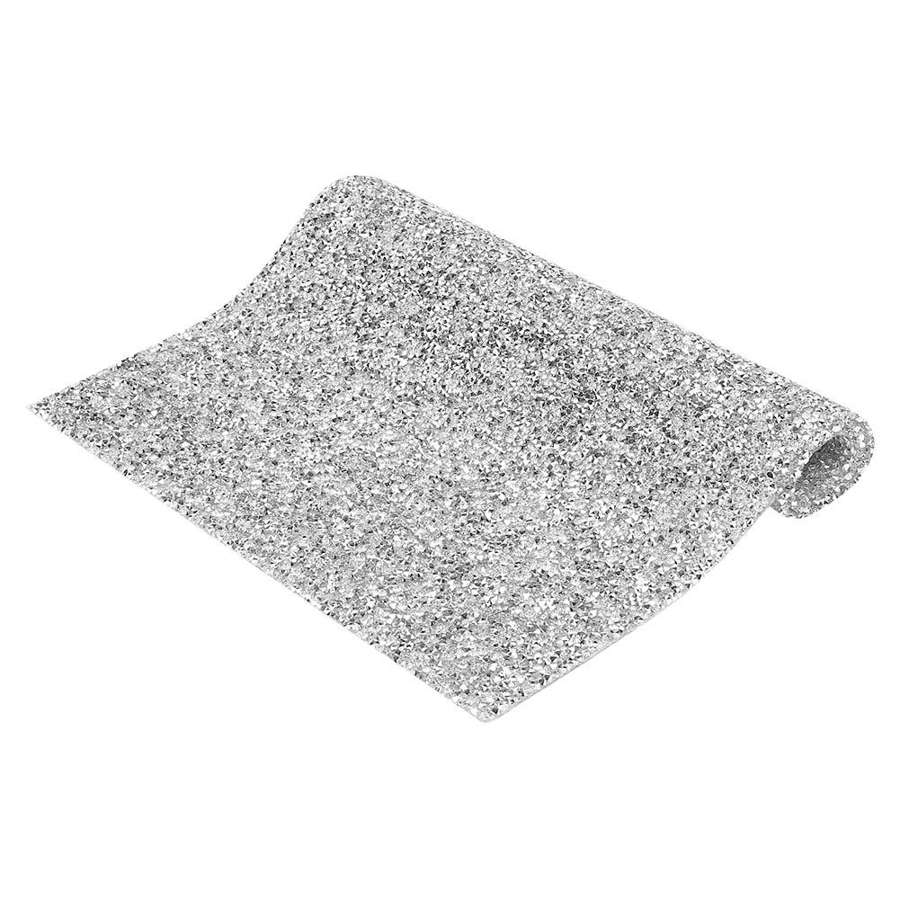 1Pcs DIY Sliver Plastic Rhinestone Ribbon Diamond Mesh Net Drill Clothes Decoration Accessories