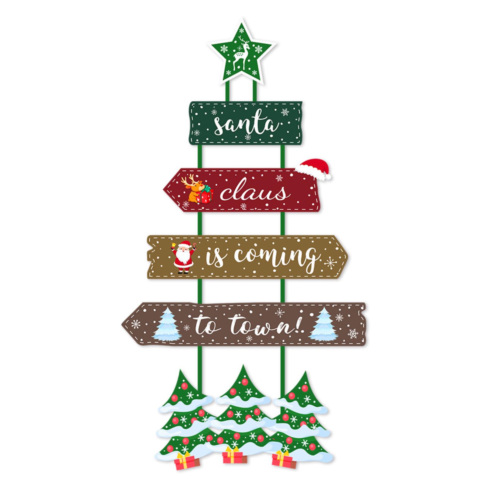 

Christmas New Door Hanging Christmas Holiday Party Atmosphere Decoration Hanging Door Sign Customization One Size