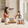 Espositore Premium in Metallo per Bottiglie di Sciroppo Organizzatore per Bancone da Cucina Caffetteria Commerciale