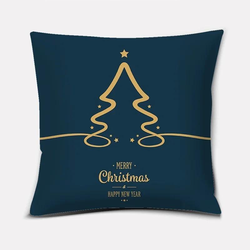 

Рождественская тема Декоративный принт Наволочка Подушка для дома Гостиная Диван 66x66cm бордовый