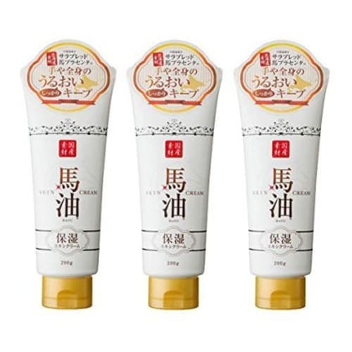 [Istyle] Rishan Horse Oil Moisturizing Skin Cream Sakura Scent 200g X 3 Pieces Set