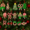 16Pcs Wooden Christmas Tree Lollipop Ornaments Colorful Christmas Hanging Decorations  Home Decor