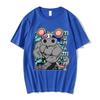 Funny Manga Muscular Ninja Mice Muki Gym T Shirt Anime Demon Slayer Uzui Tengen T-shirt Unisex Cotton T Shirts Streetwear