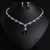 Cushion Cut Citrine Halo CZ 3Pcs Jewelry Set, Silver Plated Necklace Earrings Bracelet For Wedding Party Bulk Fast Delivery