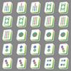 145 Full Set of Mahjong Personalized Creative Chinese Style Decorative Water Cup Suitcase Computer Mobile Phone Case New Year Stickers