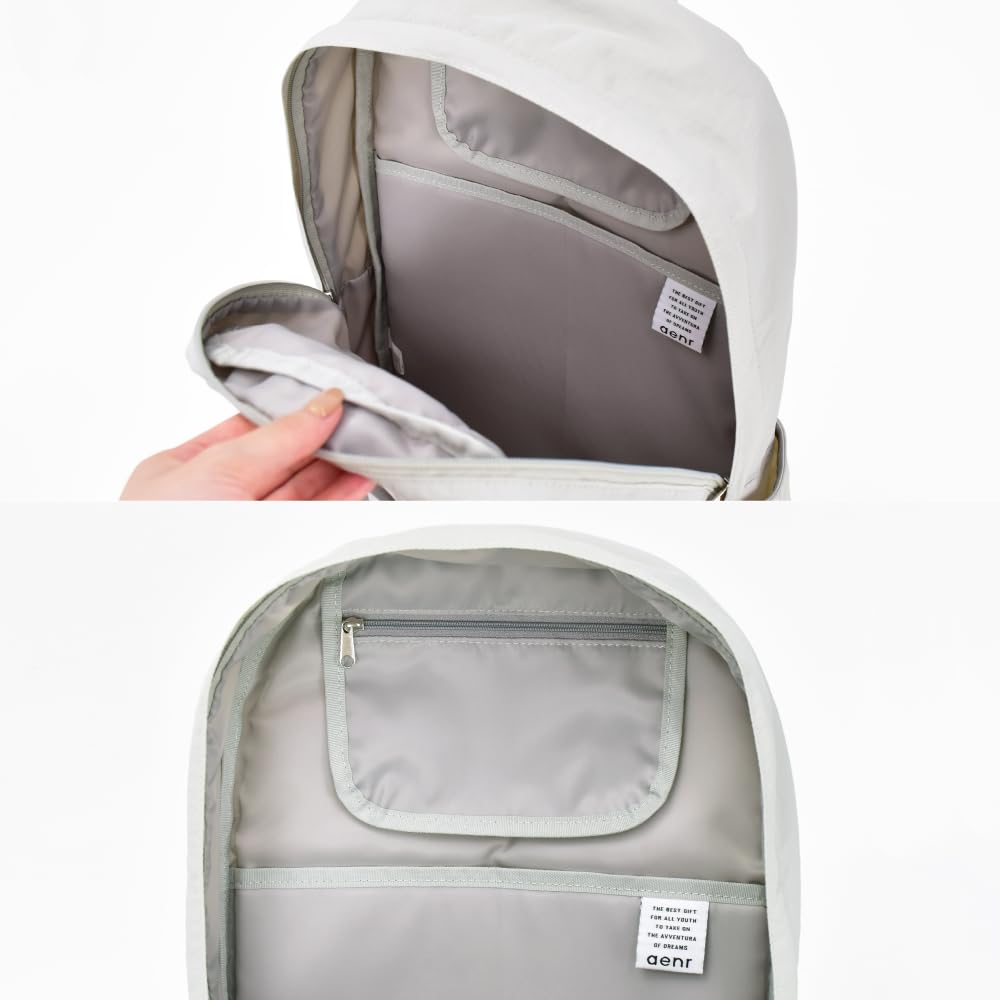 Aventura Water-Repellent Lightweight Drawstring Backpack RDS-30718, Light Gray