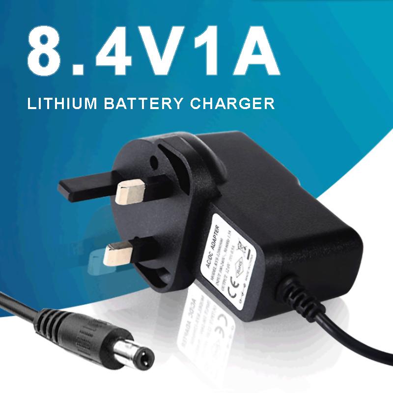 8.4V Rechargeable Battery Pack UK Plug USB Adapter Cable for Bike LED Head Light