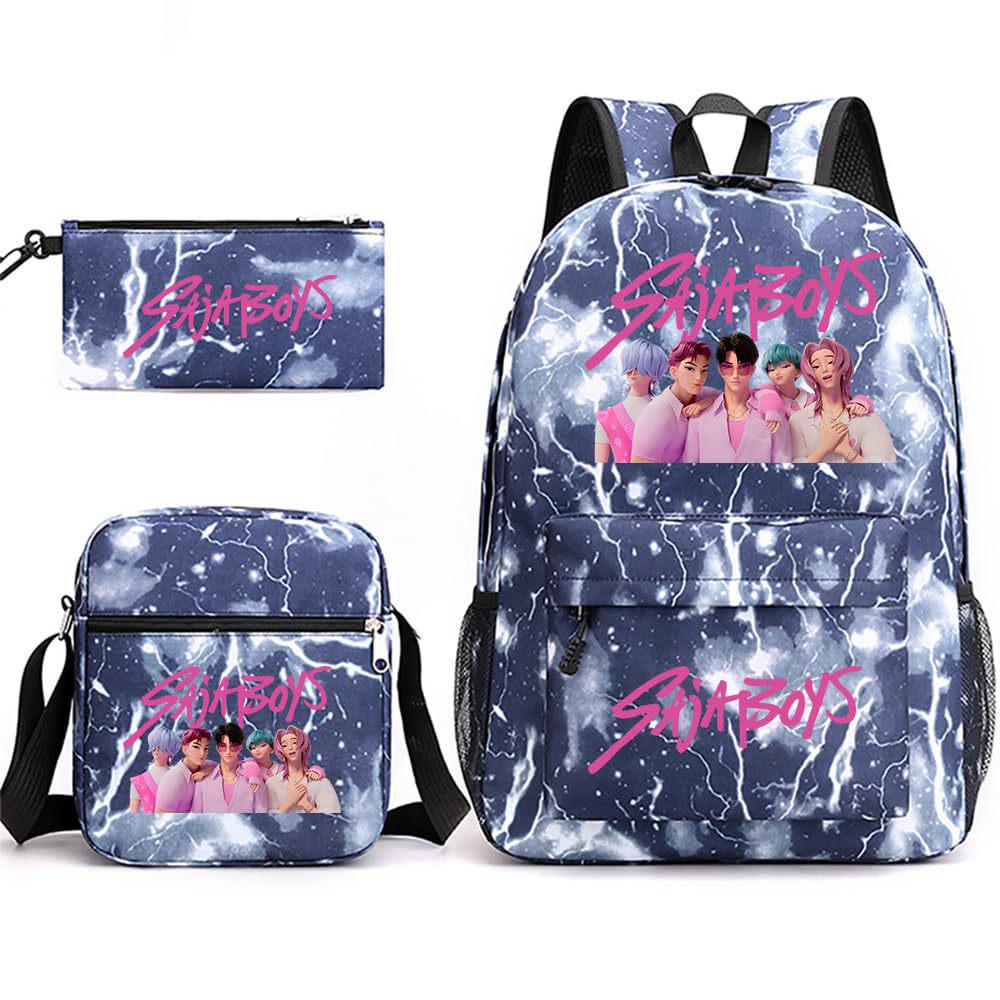 K-POP Demon Hunter Girl Group Children's Backpack, Pencil Case, and Shoulder Bag Set for Middle School Students