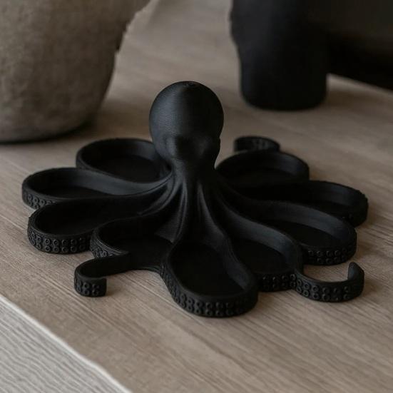 Octopus Jewelry Storage Tray with 8 Compartments Multi-purpose Necklaces Rings Earrings Trinket Organizer Holder Serving Tray Decoration