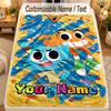 Flannel BlanketAmazing World of Gumball Custom Name Text Personalized Soft Warm Throw Blanket Home Decor Gift