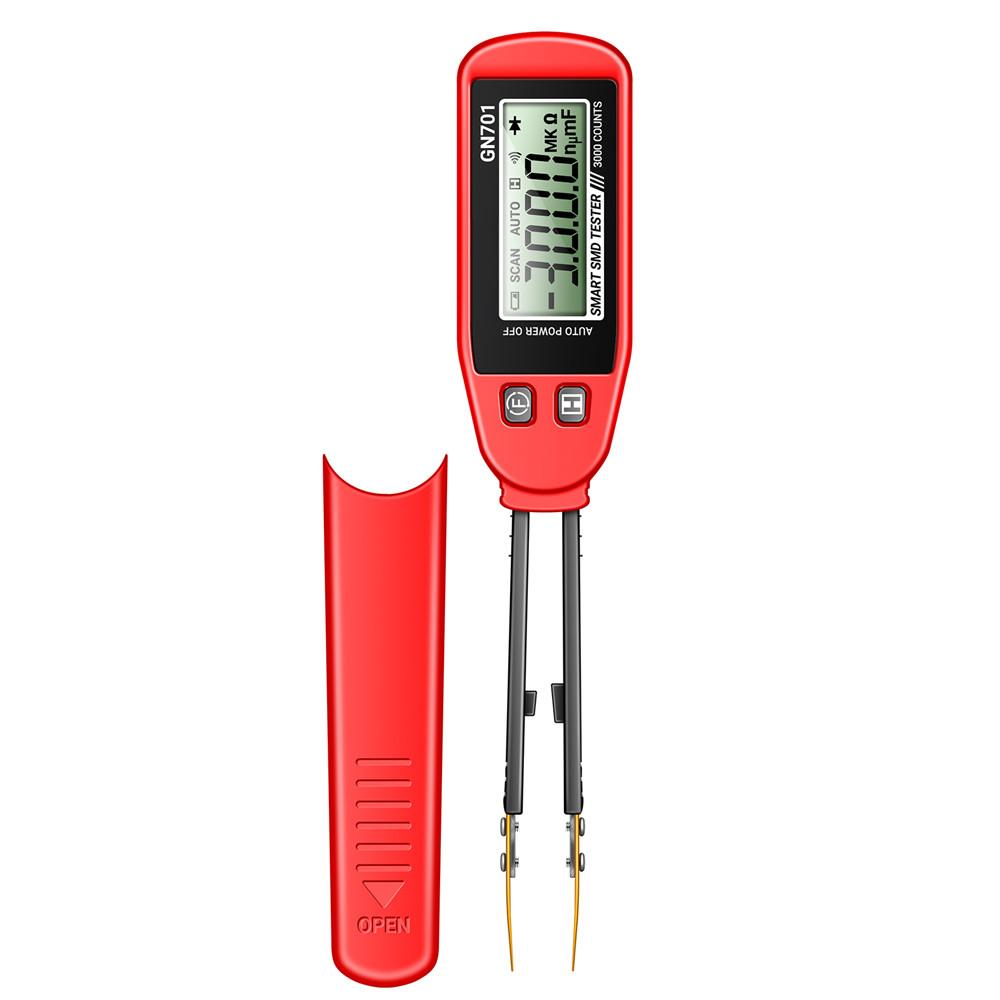 

GN701 Smart SMD Tester Smart SMD Tester Multimeter Capacitance Resistance Diode Capacitor Test Pen LCD Display 3000 Counts Test