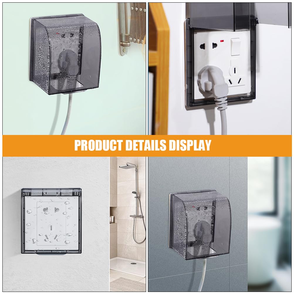 Waterproof Self-Adhesive 86 Type Socket Box Splash Proof Bathroom Plug Socket Enclosure Electronics & Instrument Protection