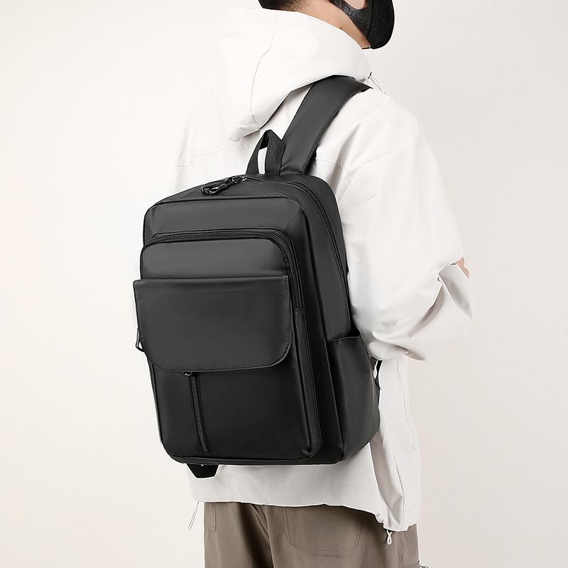 High-Quality Men's Travel Backpack – Large Capacity Nylon Laptop Bag for Business Trips & Outdoor Use