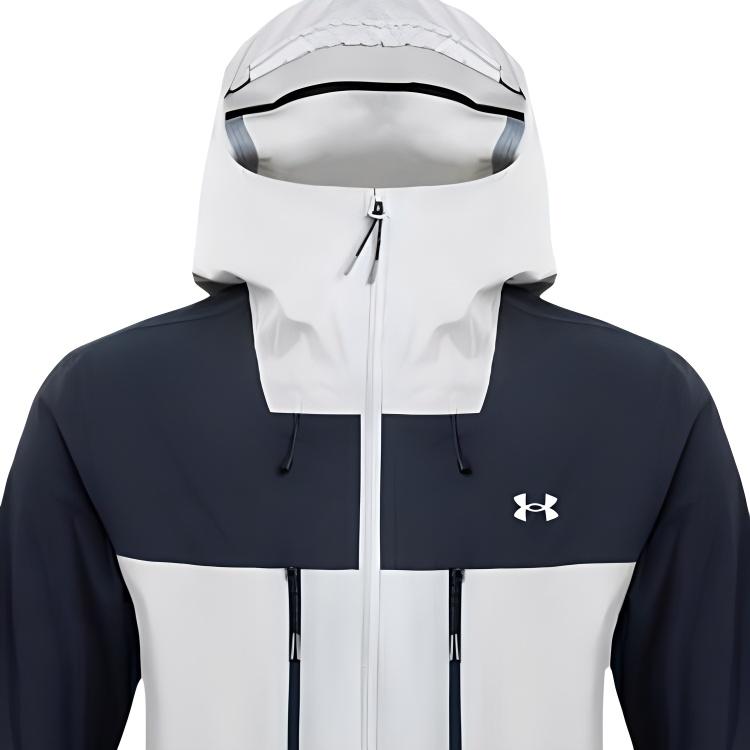 Under Armour Hiking Series Fashionable Simple Logo Hooded Waterproof Windproof Breathable Durable Rain Jacket Men Jacket 15112100-0098