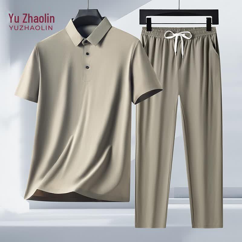 YUZHAOLIN Men s Seamless Non-Iron Polo Shirt Set 125