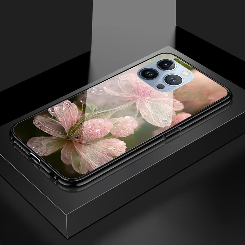 Tempered Glass Phone Case For OPPO Reno13 Reno14 Realme 11 12Pro 14 GTNeo6 C21Y C53 C75 OnePlus Nord2 NordCE3Lite Soft Edge Shockproof Smooth Shell