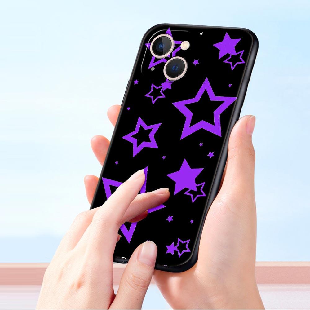 Style Stars Pattern Phone Case For iPhone 17 16E 15 16 14 13 12 11 Pro Max 7 8 Plus Soft TPU Back Cover