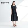 EICHITOO Women's Square Neck Striped Midi Dress