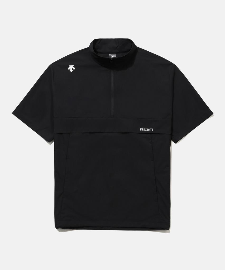 DESCENTE Stretch Woven Short Sleeve Anorak Black Sr223Uan44